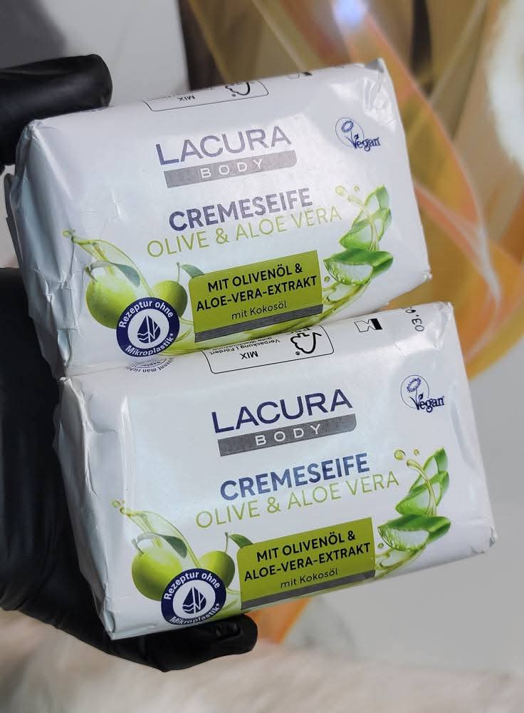 Savon lacura olive & aloes Vera le duo